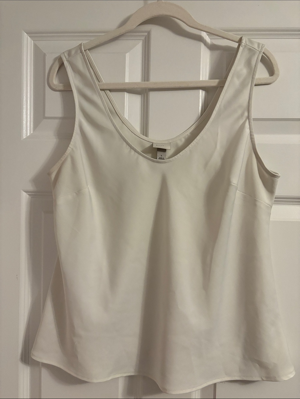 White Scoop Neck Blouse